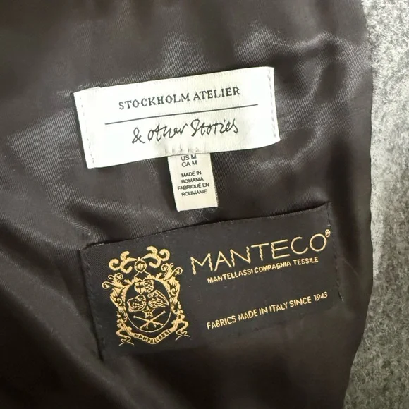 & Other Stories Charcoal Gray Wool Coat *SOLD OUT* - Picture 6 of 9